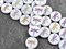 *8* 16mm Alabaster Sliperit Laser Tattoo Dragonfly Coin Beads